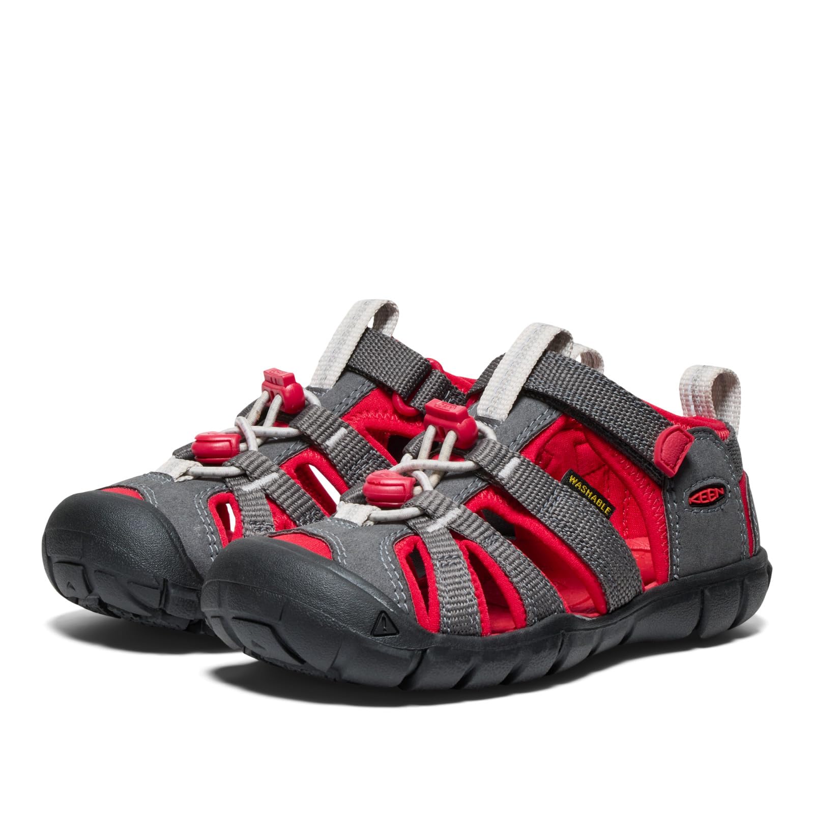 KEEN Unisex-Child Seacamp 2 CNX Closed Toe Sandals, Magnet/Red Carpet, 11 - Image 4