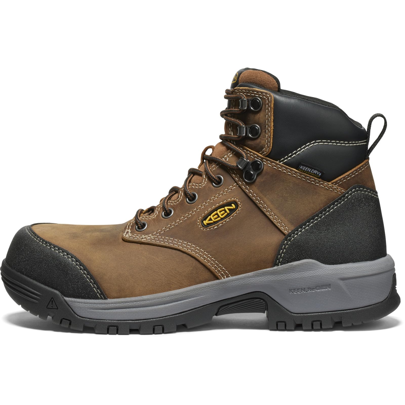 KEEN Utility Men's Evanston 6" Composite Toe Waterproof Leather Durable Construction Work Boots - Image 4