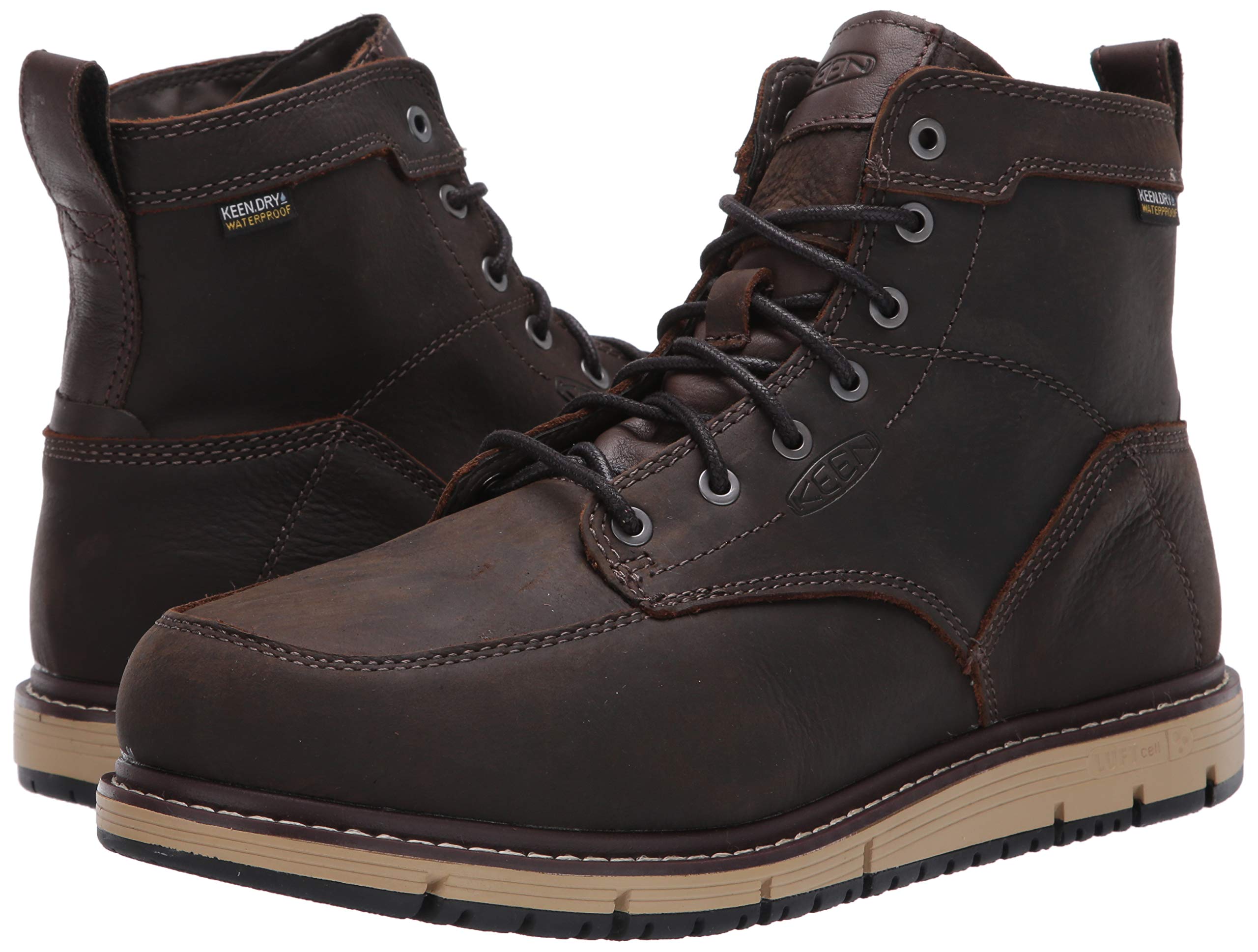 KEEN Utility Men's San Jose 6" Alloy Toe Waterproof Wedge Work Boots - Image 7